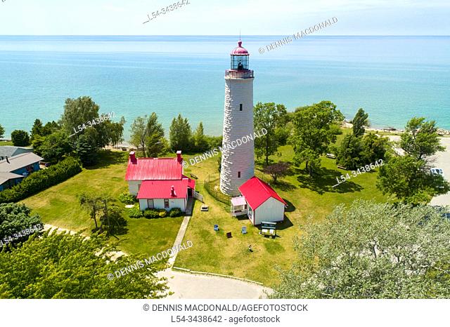 Point Clark Lighthouse, built between 1855 and 1859, is part of an important system of â. œImperialâ. . lighthouses on Lake Huron and Georgian Bay Ontario...