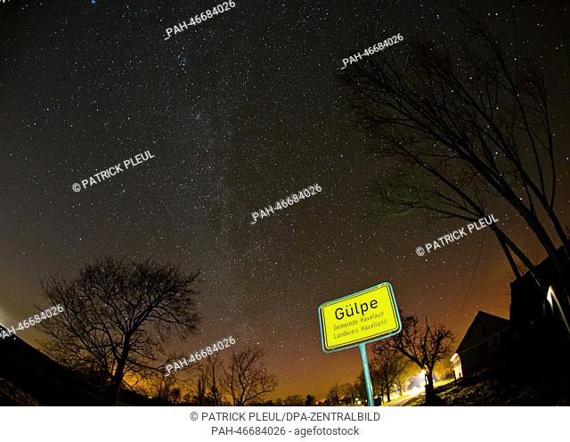 The starry sky over the small town of Guelpe, Germany, 23 February 2014. The region around Guelpe only 79 kilometers west of Berlin has been recognized by...