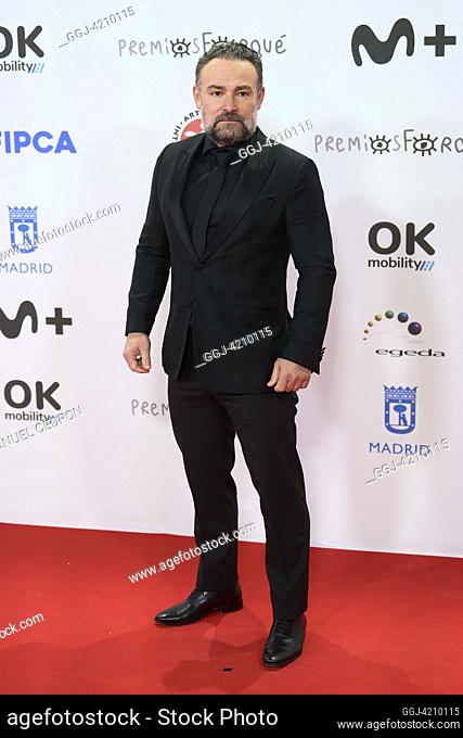 Urko Olazabal attends 29th Jose Maria Forque Awards - Red Carpet at Palacio de Congresos de IFEMA on December 16, 2023 in Madrid, Spain