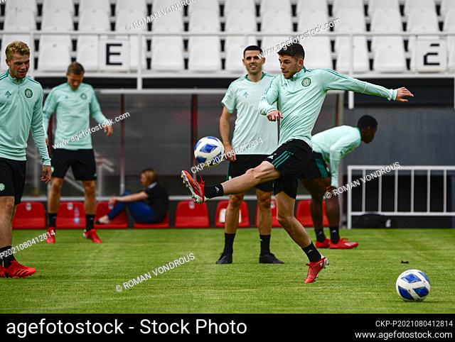 Ryan Christie of Celtic attends the training prior to the Europa League 3rd qualifying round soccer match FK Jablonec vs Celtic Glasgow in Jablonec nad Nisou