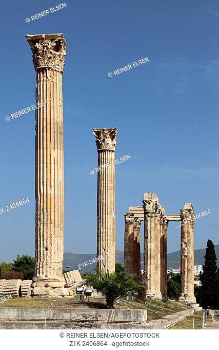 Greece, Athens, Temple of Olympian Zeus