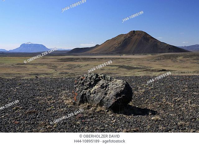 Iceland, volcano island, Europe, nature, scenery, landscape, Mödrudalur, desert, mountains, Herdubreid, queen, mountains, highland