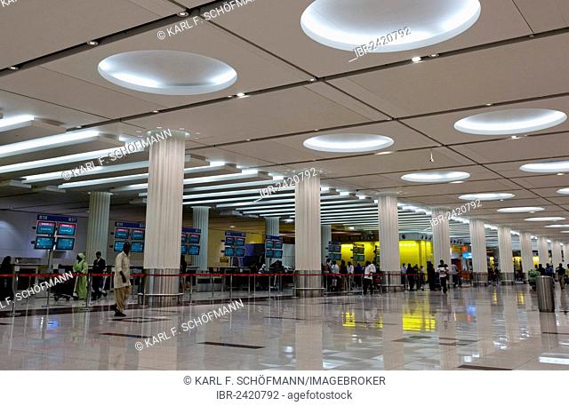 Check-in hall, Emirates Airlines, Dubai International Airport, United Arab Emirates, Middle East, Asia