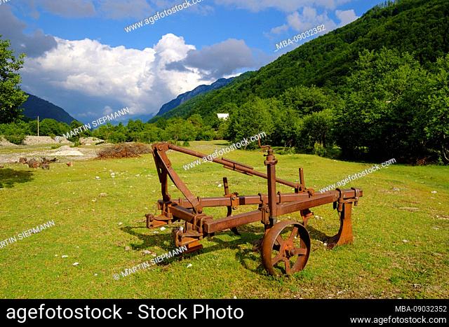 old plow, Vermosh, Kelmend region, Albanian Alps, Prokletije, Qark Shkodra, Albania