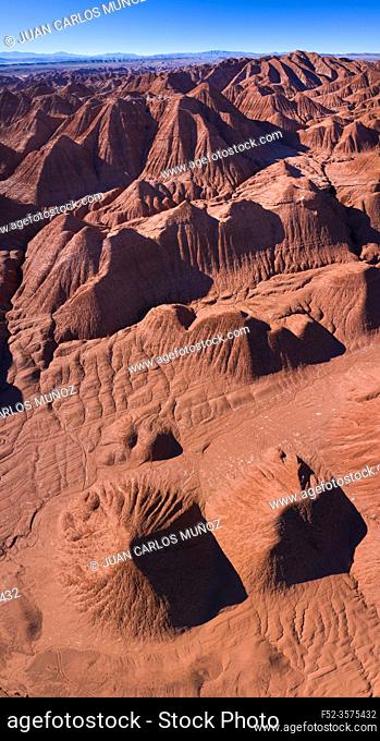 Aerial View, Desierto del Diablo, Los Colorados, Tolar Grande, La Puna, Argentina, South America, America