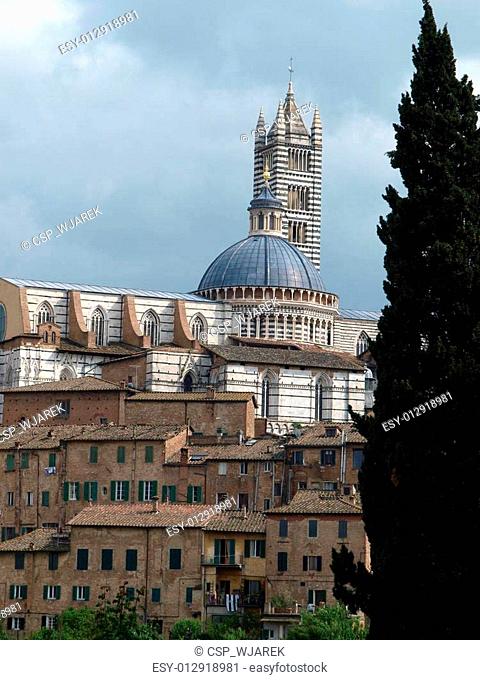 Siena - Duomo towering over the historic city center