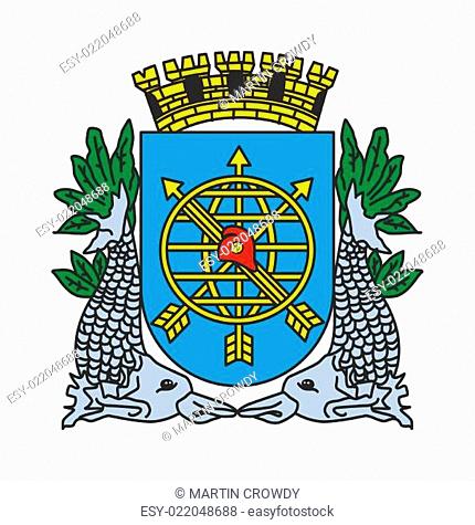 Rio de Janeiro coat of arms isolated on white background