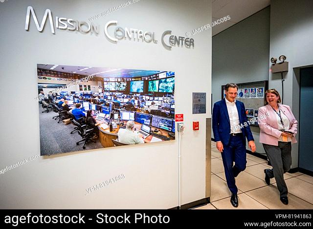 Prime Minister Alexander De Croo pictured during a visit to the NASA Lyndon B. Johnson Space Center in Houston, United States of America on Saturday 09 December...