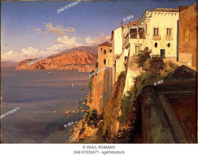 Teodoro Duclere (1815-1869). Torquato Tasso's house in Sorrento. Oil on canvas, 29x40 cm.  Sorrento, Museo Correale Di Terranova (Art Museum)