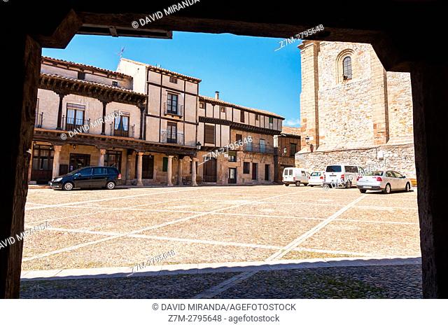 Plaza del Trigo Square, Atienza, Guadalajara province, Castile La Mancha, Spain. Historical Heritage Site