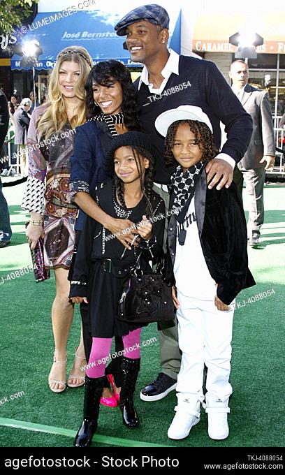 WESTWOOD, CA - OCTOBER 26, 2008: Jada Pinkett Smith, Will Smith, Willow Smith and Jaden Smith at the Los Angeles premiere of 'Madagascar: Escape 2 Africa' held...