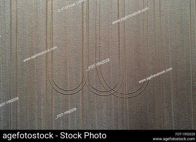 Aerial view curve pattern in agricultural field, Hesse, Germany