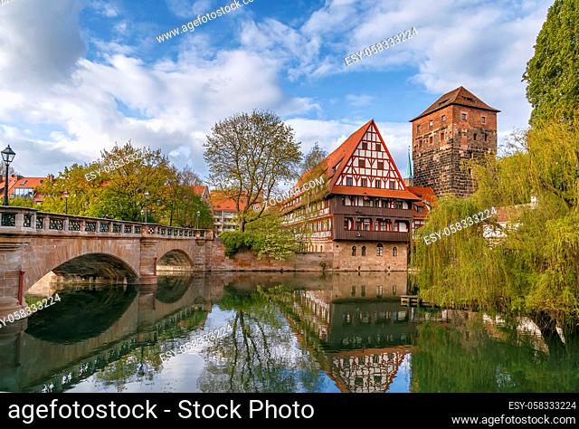 Weinstadel (medieval wine warehouse) is located on the river side in the heart of historical area of Nuremberg, Germany