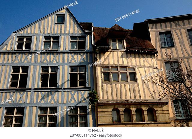 Normandy, picturesque old historical house in Rouen