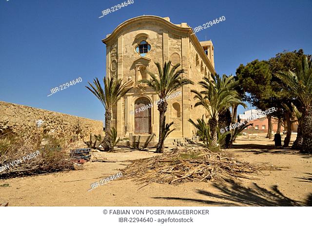 Church Iglesia de San Pedro, Island of Tabarca, Isla de Tabarca, Alicante province, Costa Blanca, Spain, Europe