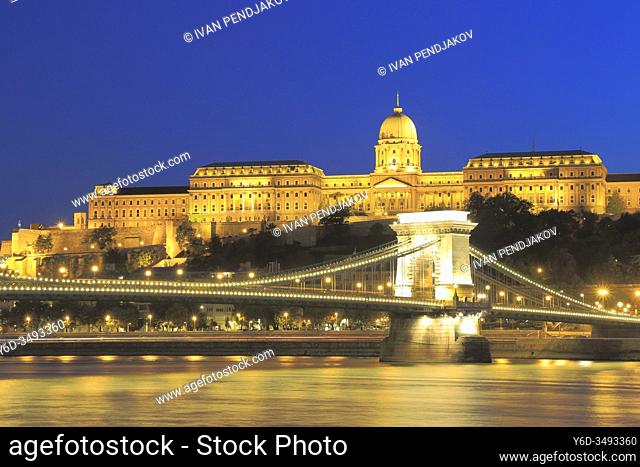 Buda Castle in the Evening, Budapest, Hungary