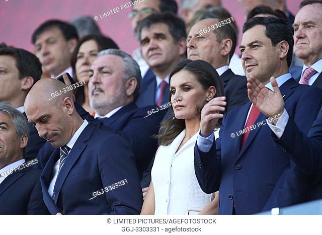 Queen Letizia of Spain attends Copa de la Reina Final at Los Nuevos Carmenes Stadium on May 12, 2019 in Granada, Spain