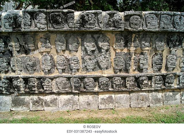 Platform of skulls, Chichen Itza, Mexico