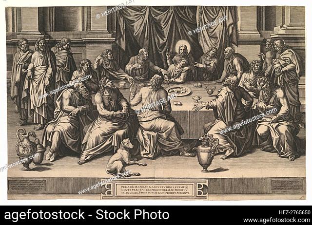 The Last Supper, 1551. Creator: Giorgio Ghisi
