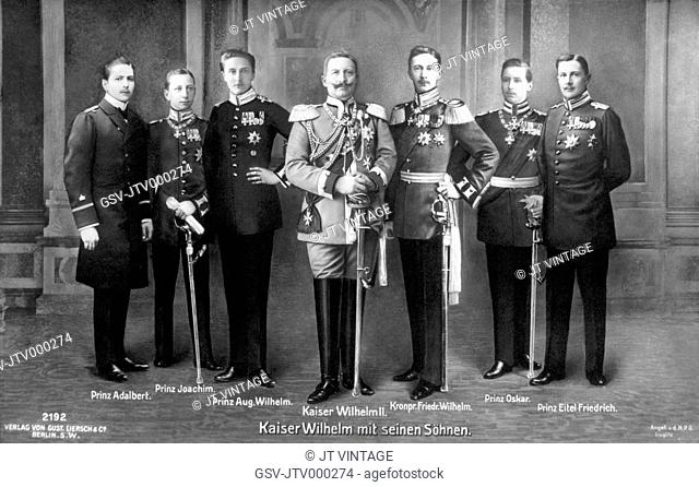 Kaiser Wilhelm II and His Six Sons-In-Law