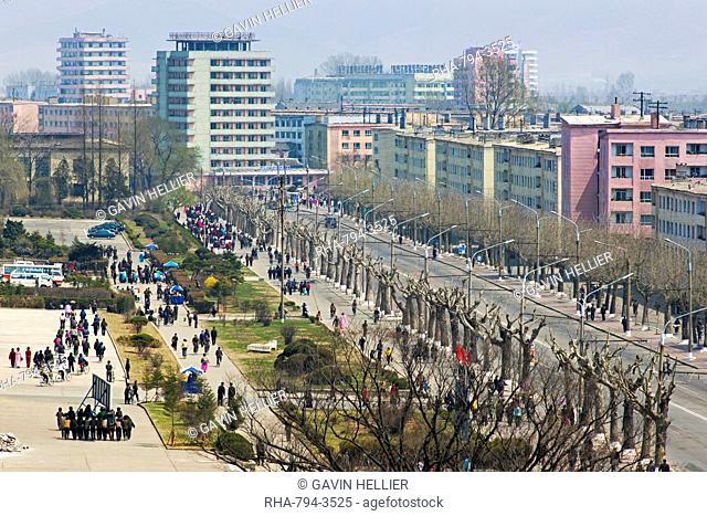 City streets, Hamhung, Democratic People's Republic of Korea DPRK, North Korea, Asia