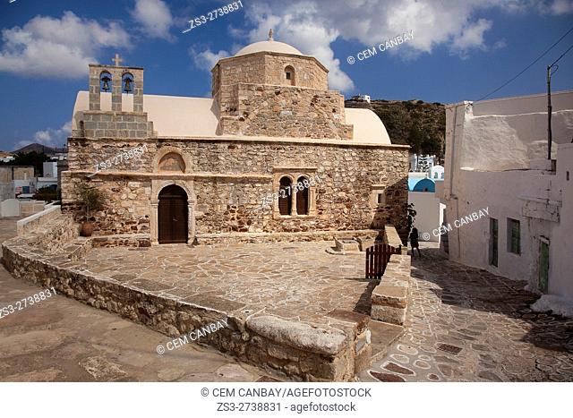 Chrysostomos, the former Metropolis on the north of the Castle in the old town Chora or Chorio, Kimolos, Cyclades Islands, Greek Islands, Greece, Europe