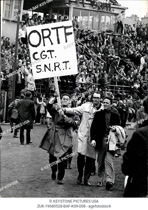May 28, 1968 - The National Union of Students of France was having a meeting there which more than 30, 000 people attended