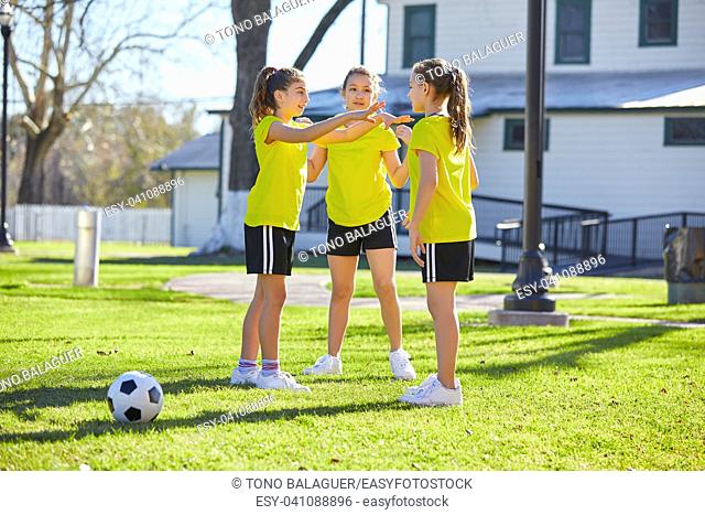 Teen girls group exercise workout at park