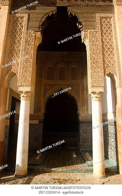 Entrance to the Saadian tombs Marrakech Morocco