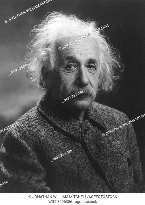 USA -- c. 1950 -- Portrait of the famous physicist Albert Einstein head and shoulders facing right -- Picture by Lightroom Photos | US LoC