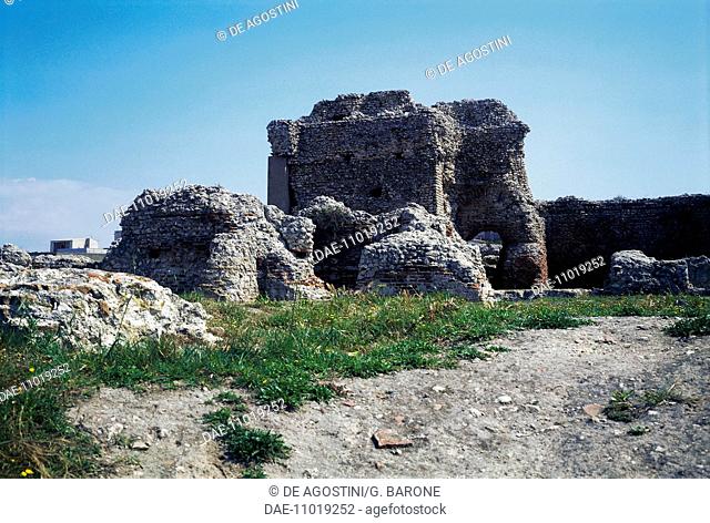 Ruins of the palace of King Barbaro, Roman Baths, Porto Torres, Sardinia, Italy
