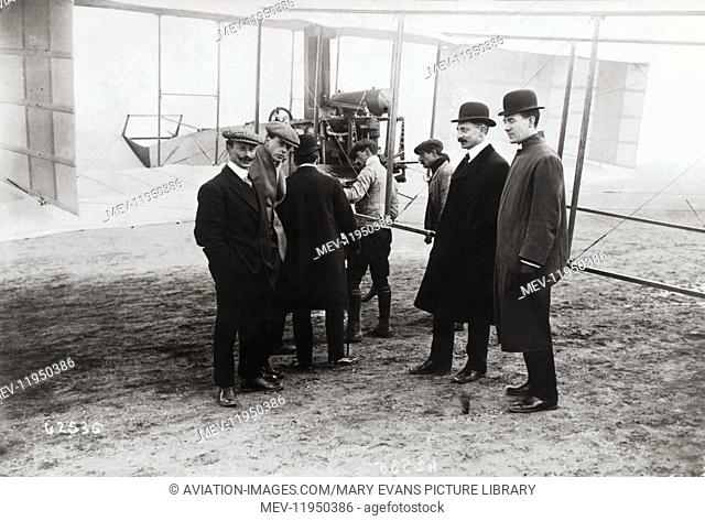 Early Aviation Pioneers (From the Left) Warwick Wright, John Theodore Cuthbert Jtc Moore-Brabazon, Gabriel Voisin and Brother Charles Voisin (Right) by a Voisin...