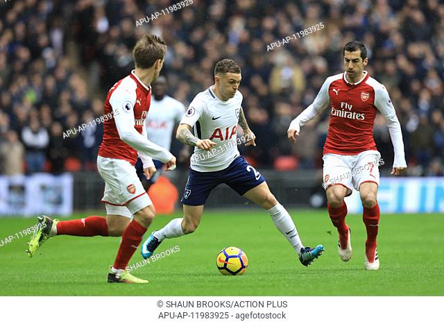 2018 EPL Premier League Football Tottenham Hotspur v Arsenal Feb 10th. 10th February 2018, Wembley Stadium, London England; EPL Premier League football