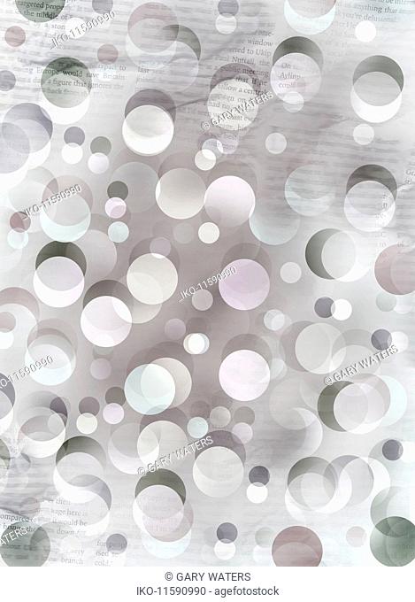 Abstract backgrounds pattern of overlapping circles and dots