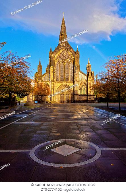UK, Scotland, Lowlands, Glasgow, View of the The Cathedral of Saint Mungo