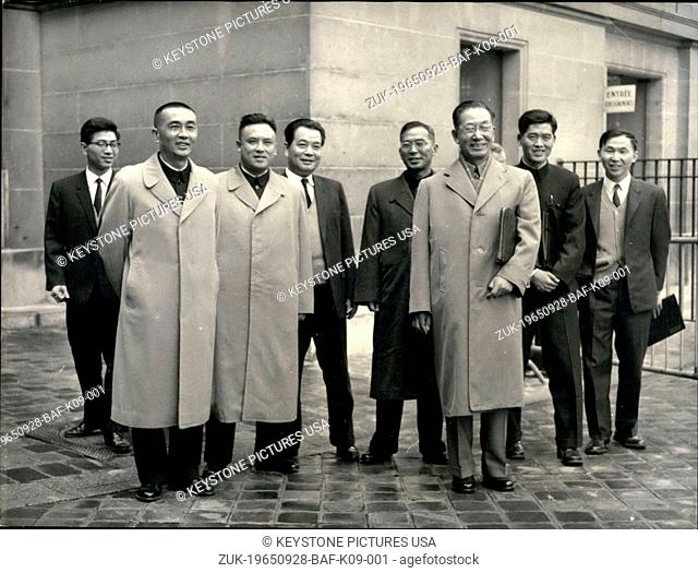 Sep. 28, 1965 - Franco Chinese Cultural talks open in Paris: Franco Chinese Cultural's exchange talks opened in Paris this morning