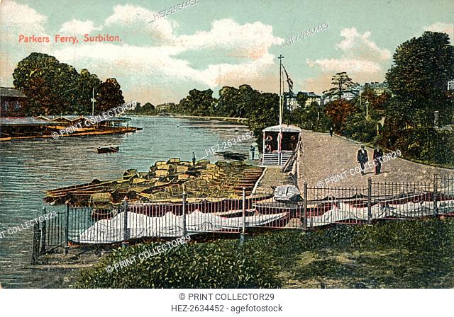 'Parkers Ferry, Surbiton', c1907. Artist: Unknown
