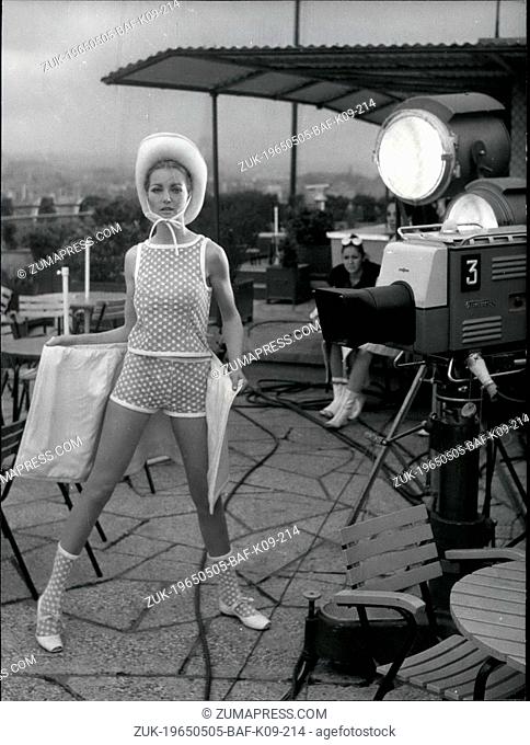May 05, 1965 - American T.V. Viewers could see in direct Transmission a Paris Fashion show thanks to the 'Early Bird': A direct transmission of a Paris fashion...