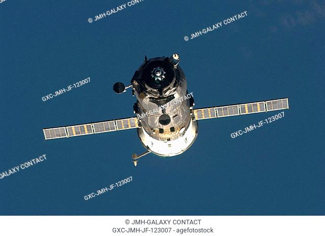 An unpiloted ISS Progress 31 cargo craft, filled with trash and unneeded items, departs from the International Space Station's Pirs Docking Compartment at...