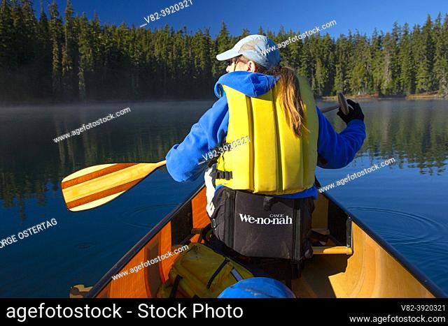 Canoeing on Charlton Lake, Deschutes National Forest, Oregon