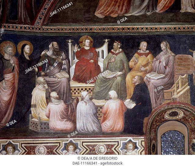 Dispute between Jesus and the Doctors of the Temple, scene from the Life of Christ, 1320-1325, by an unknown artist, fresco, Chapel of St Nicholas