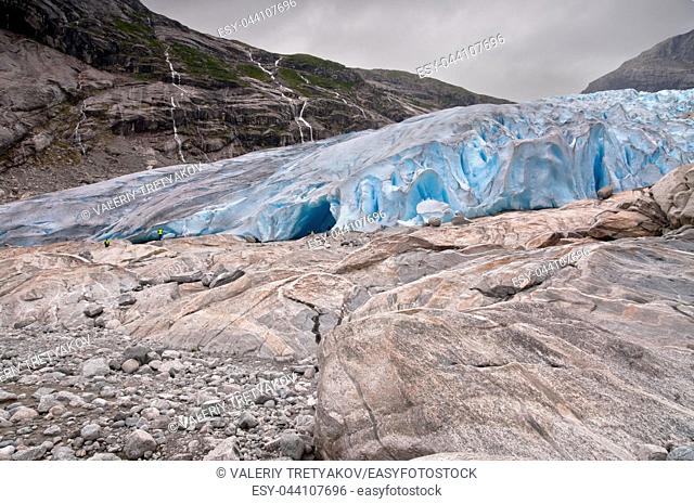 Jostedalsbreen glacier in Norway - melting because of Global warming