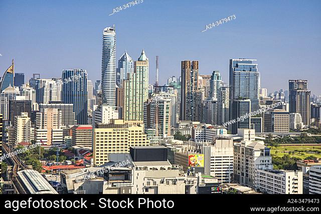 Thailand, Bangkok City, Siam Square area, skyline, downtown