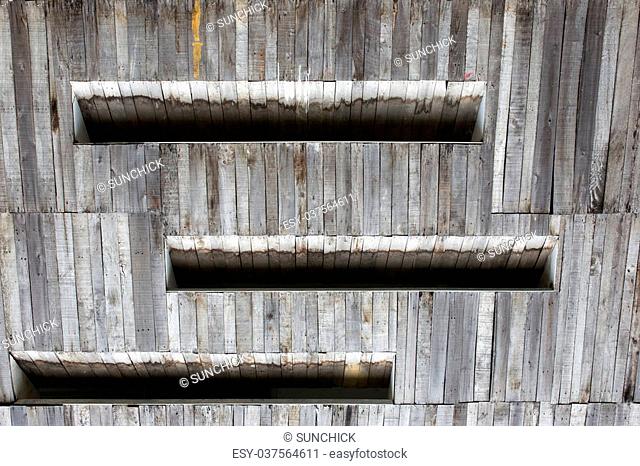 shuttered window of a log cabin background