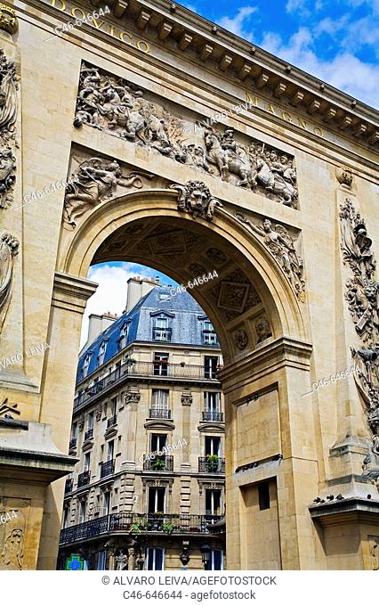 Arc de Triomphe de la Saint Denis, Paris. France