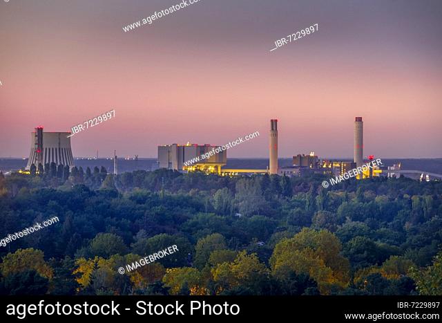 Reuter West power plant (left) and Reuter combined heat and power plant (right), Siemensstadt, Spandau, Berlin, Germany, Europe