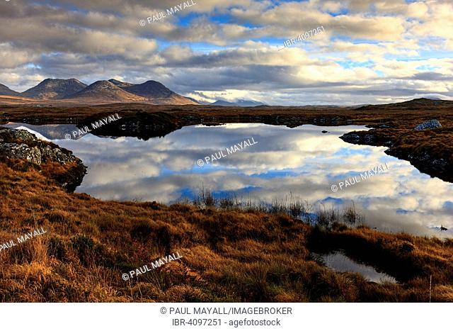 The Twelve Bens, Irish landscape, Connemara, County Galway, Republic of Ireland