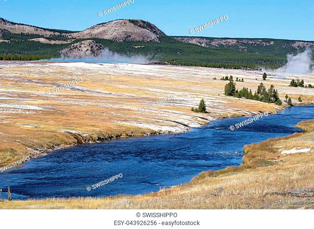 Firehole river in the Yellowstone national park