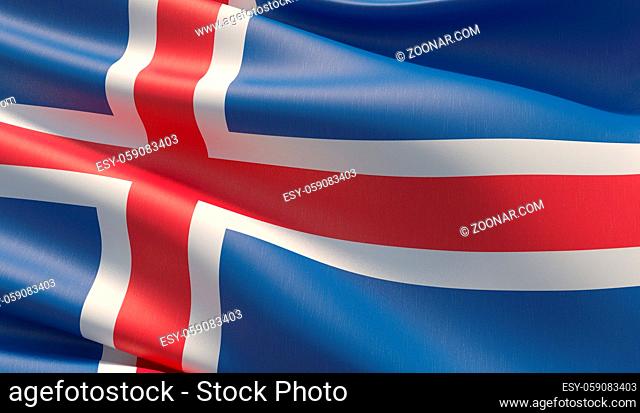 Background with flag of Iceland