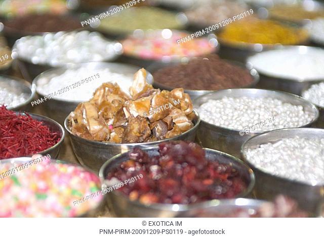 Assorted ingredient of betel served on a table in a wedding